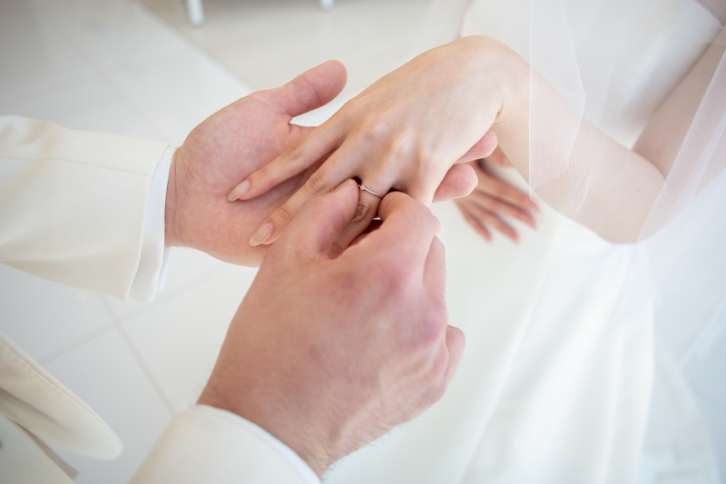 指輪の交換