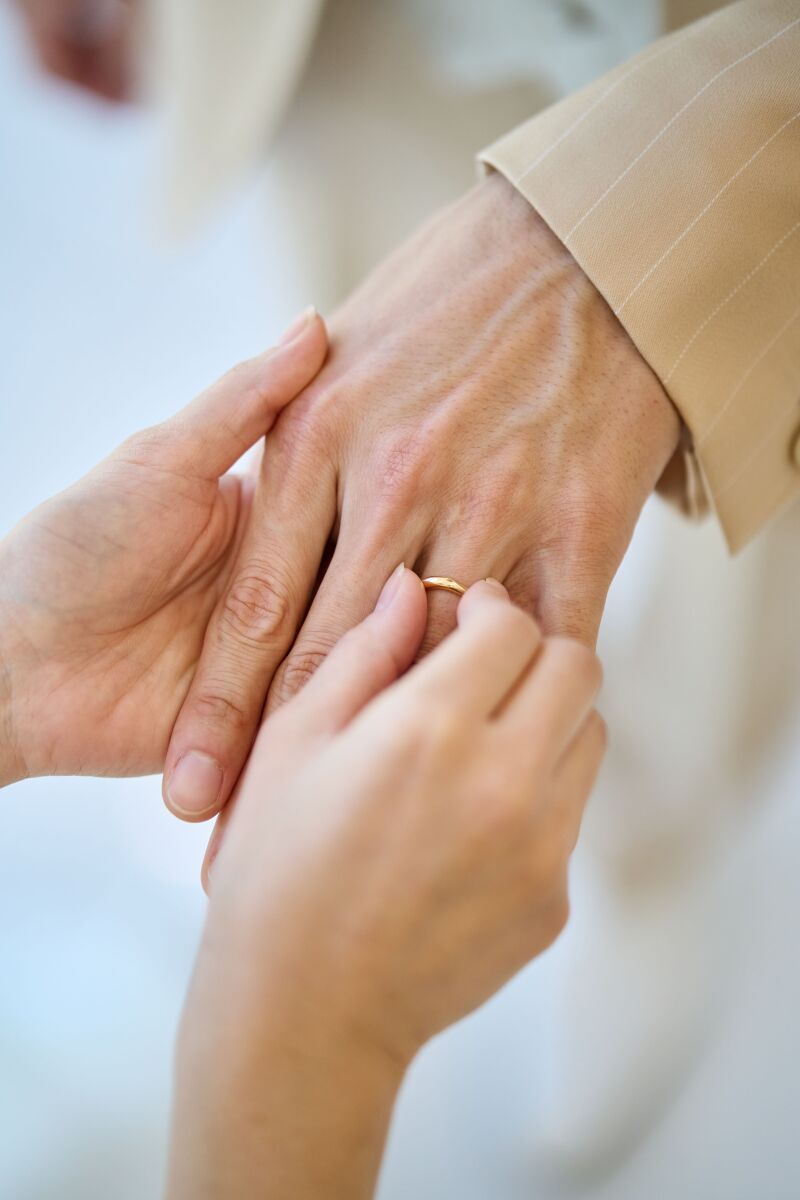 指輪の交換