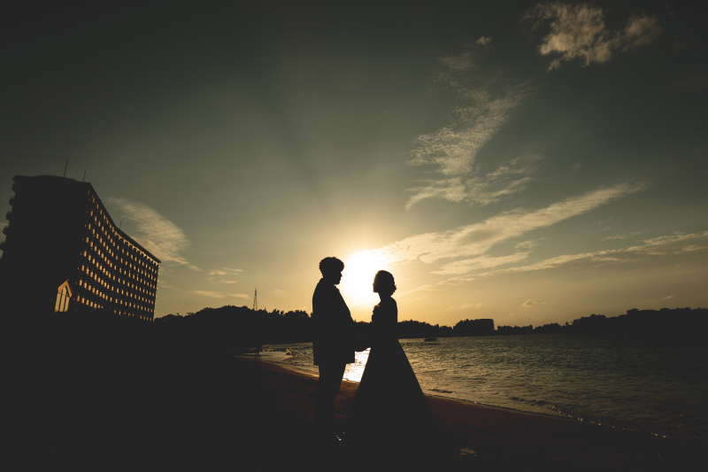 夕日を活かして