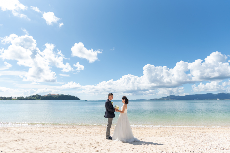 ブーケを持って～引きのお写真～