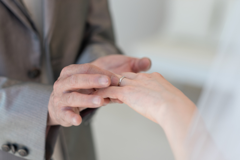 指輪の交換