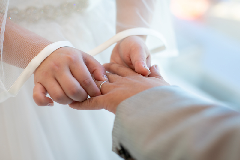 指輪の交換
