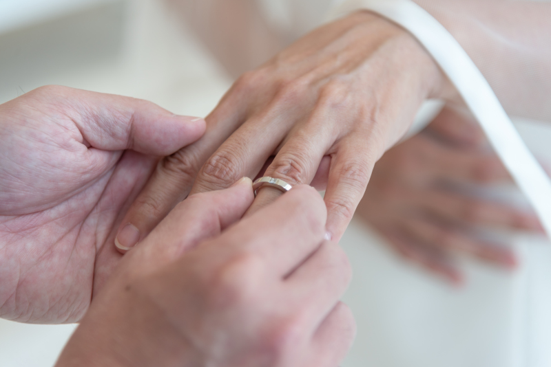 指輪の交換