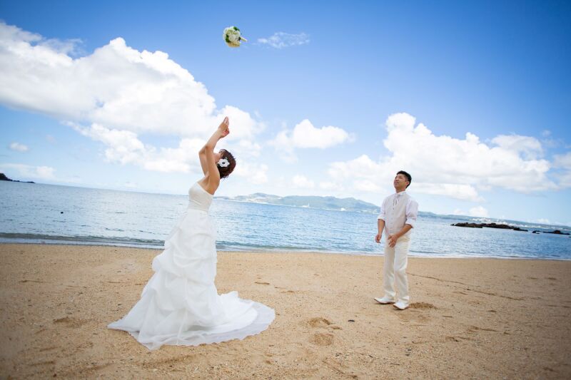 ブーケトスに挑戦!!!