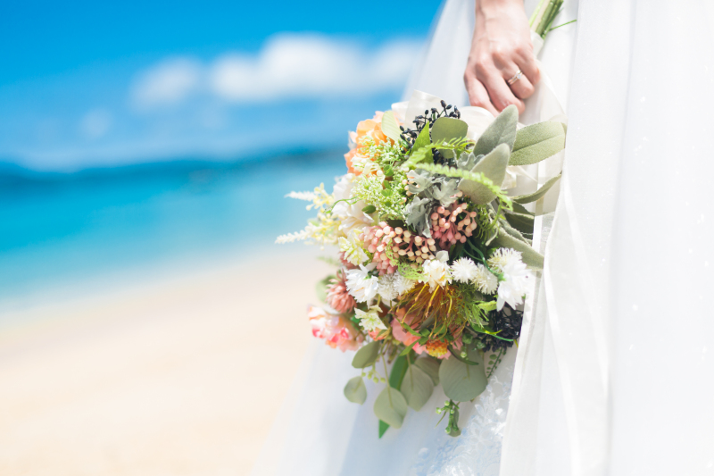 オレンジの元気カラーブーケ