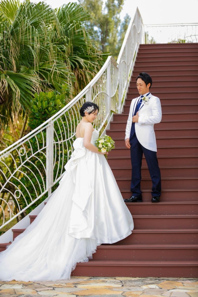 ロマンチックな階段ショット