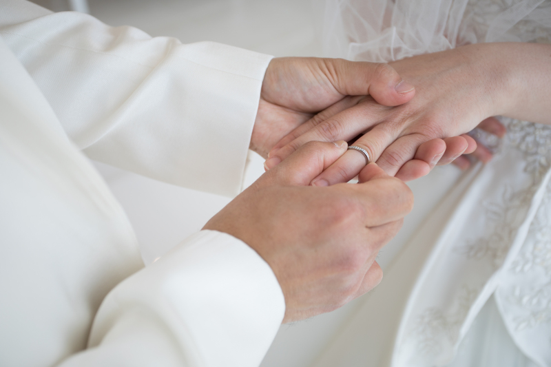 指輪の交換