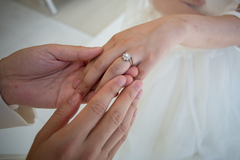 指輪の交換