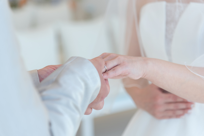 指輪の交換