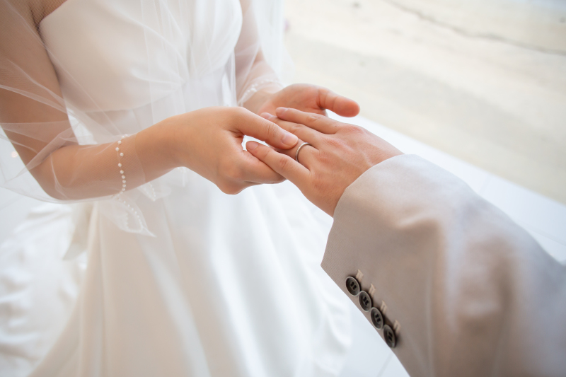 指輪の交換