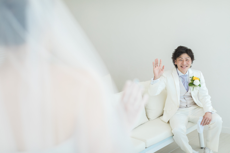 新郎様も爽やかな笑顔で対抗です!