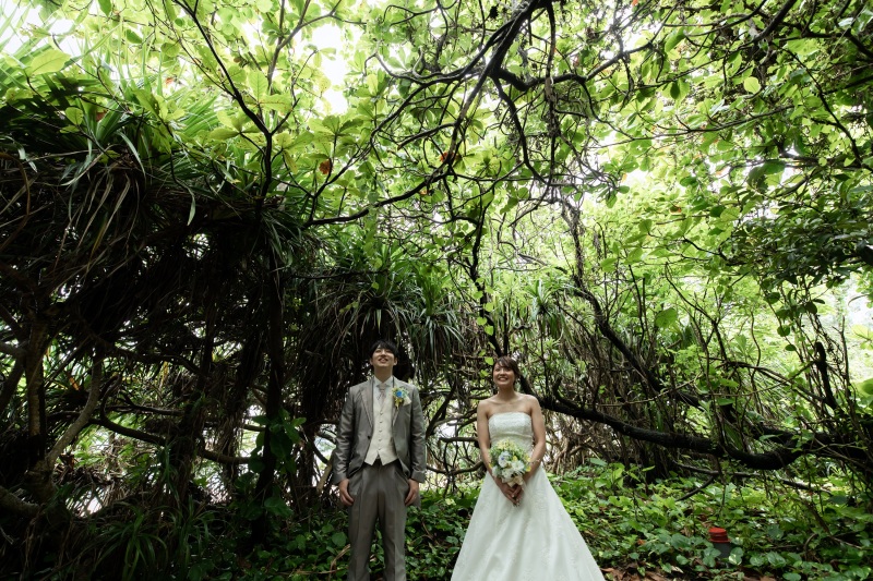 少し風をしのげる、木々の中での撮影。