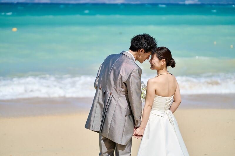 おでこをくっつけて