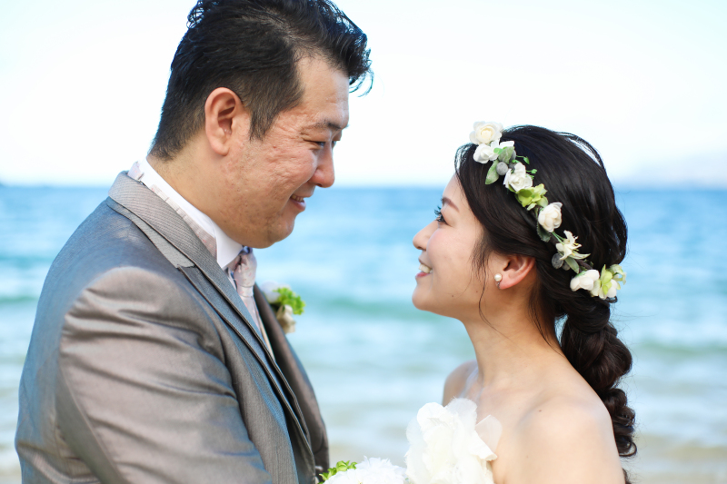 見つめ合うお二人♡