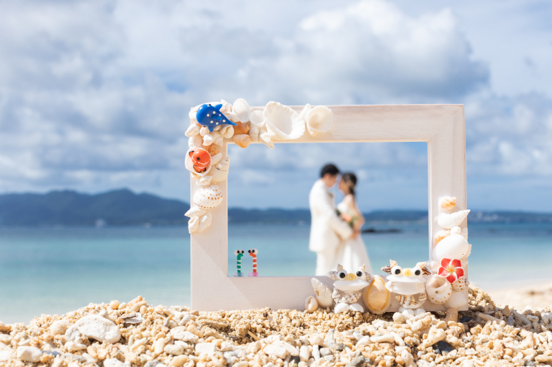 手作りのフォトフレームで