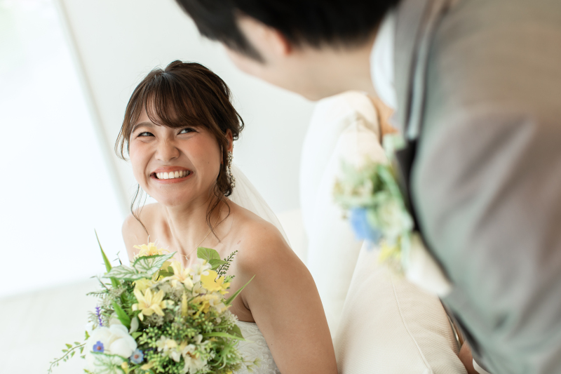 チャペル撮影後のおふたりに突撃してみると…