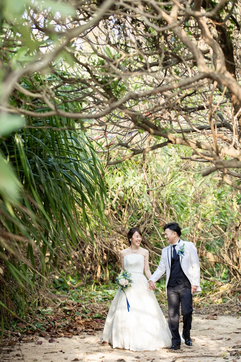 木漏れ日の中を