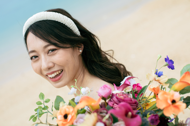 アクセサリーがワンランク上の上品な印象に