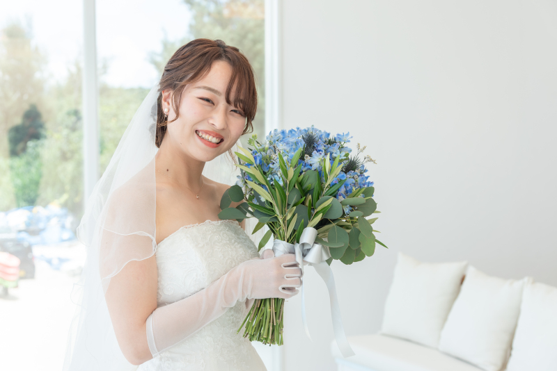 ブルーの生花♡