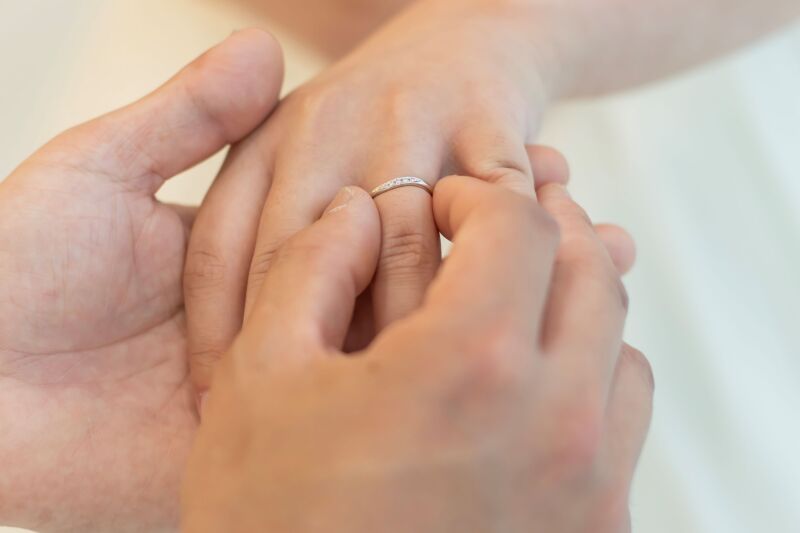 指輪の交換