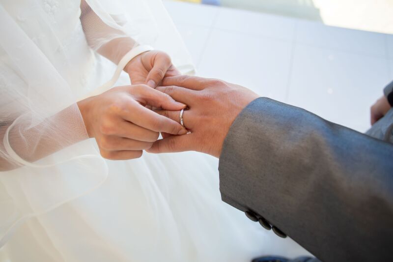 指輪の交換
