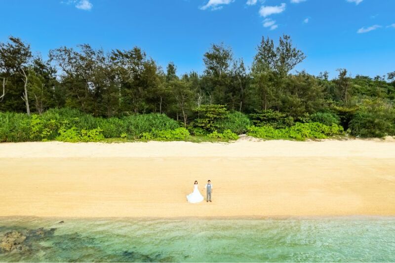 OKINAWA ワタベウェディング_ドローン撮影できる