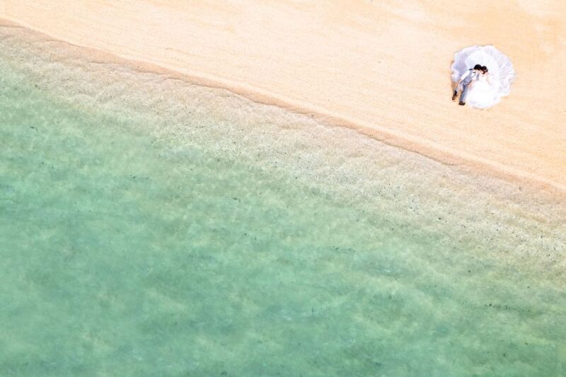 OKINAWA ワタベウェディング_ドローン撮影できる