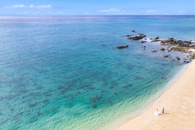 OKINAWA ワタベウェディング_ドローン撮影できる