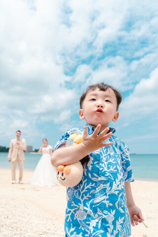 OKINAWA ワタベウェディング_お子さまと一緒に❤ファミリーフォト♪