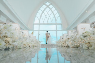 OKINAWA ワタベウェディング_アクアグレイス・チャペルでこんなお写真撮れます♬