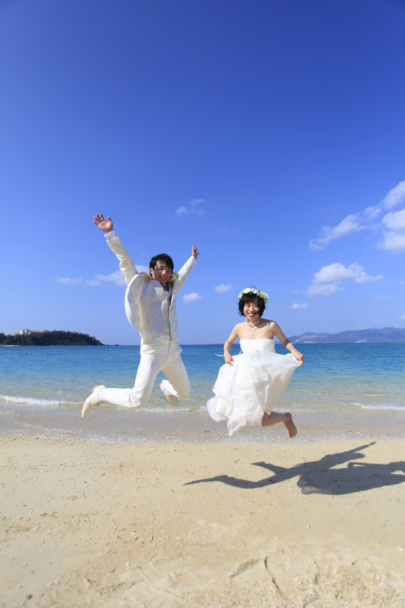 リゾートならではのポーズ