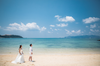 OKINAWA ワタベウェディング_“夏”Beach◆ドローン撮影＆ビーチ