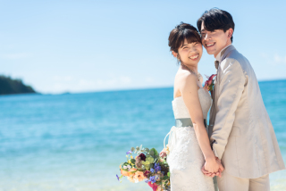 OKINAWA ワタベウェディング_“夏”Beach◆ドローン撮影＆ビーチ