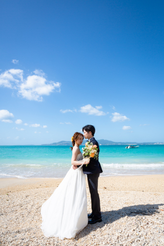 OKINAWA ワタベウェディング_“夏”Beach◆ドローン撮影＆ビーチ