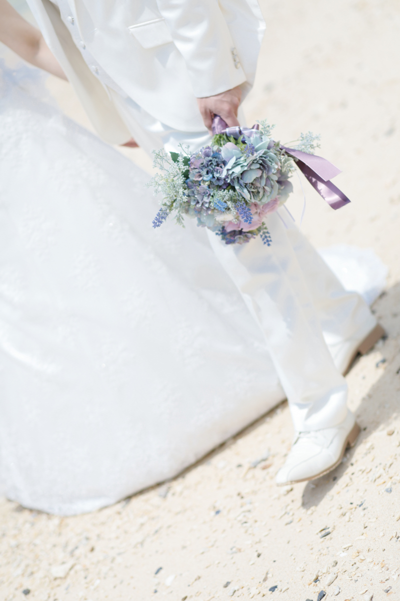 青い海に、白い砂浜…