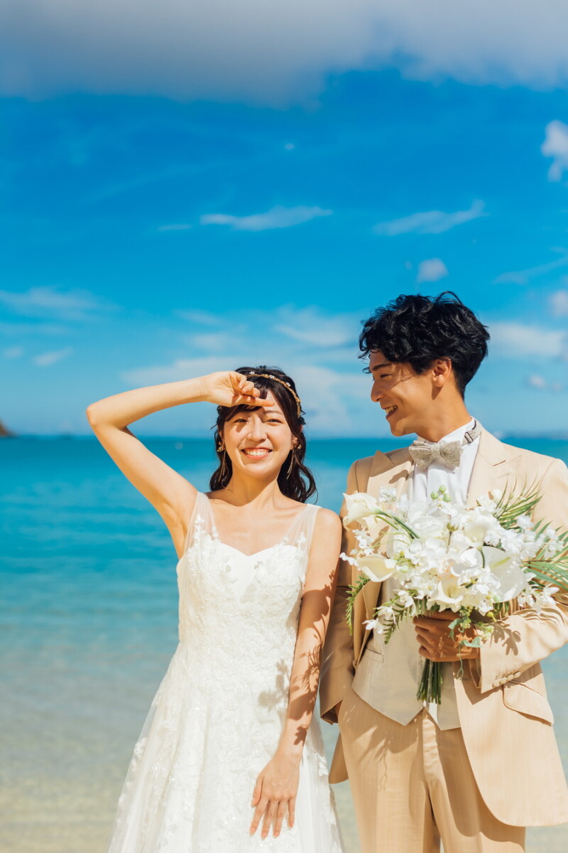 【早割!50%オフ】新郎ヘアセット&メイク付☆12月末撮影までチャペル&ビーチ&グリーン◎123,200円→116,600円