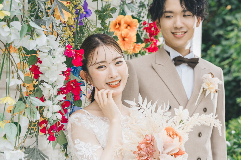 【会食付プラン】本格チャペル&ガーデン&ビーチ150カット＋私服会食｜おふたりでもご家族でも♡選べる衣裳60着込みで安心！