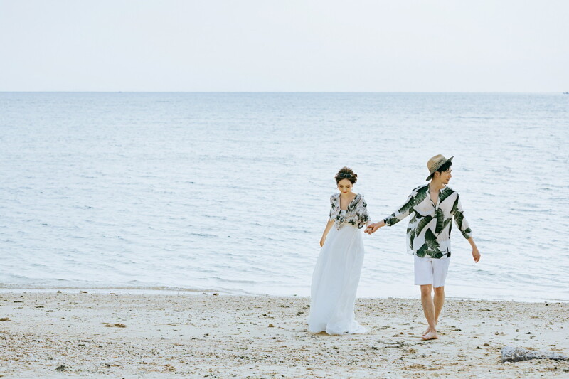 【私服フォト】カジュアルビーチフォト 50カット◎エンゲージメントフォト・ペットとのフォト・ファミリーフォトにもおすすめ♪