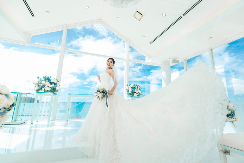 【名護市/マリンビジュー】※当プランは2026年7月撮影からとなります※リゾートチャペルでの撮影ならコレ♡|チャペル100カット