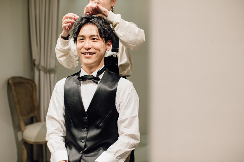 【早割!50%オフ】新郎ヘアセット&メイク付☆12月末撮影までチャペル&ビーチ&グリーン◎123,200円→116,600円