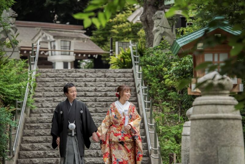 赤の色打掛にチェンジ!