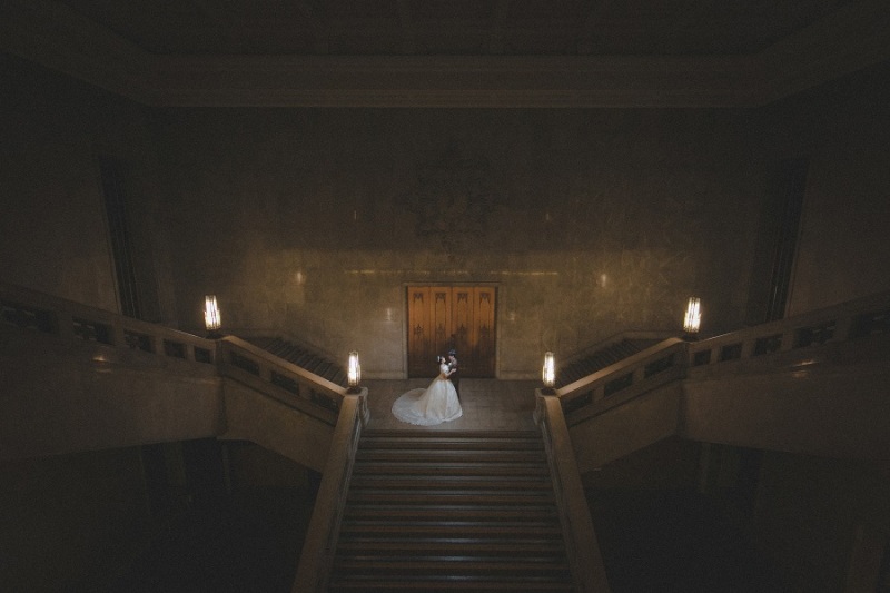 大階段でロマンティックに♪