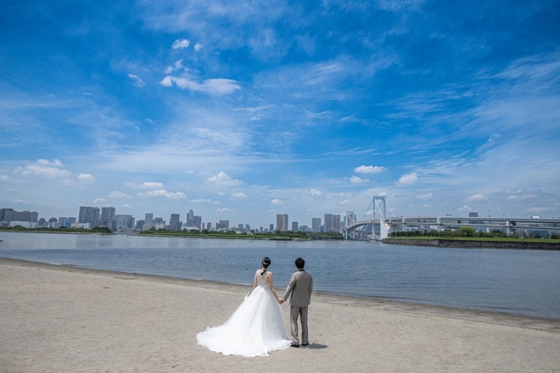 空の青と海の青のコントラストが素敵☆