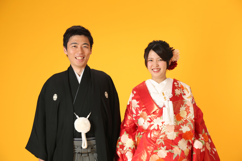 お互いの和装姿に♡