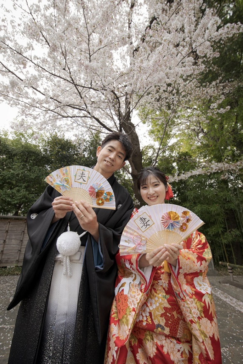 手作りの扇子で♪