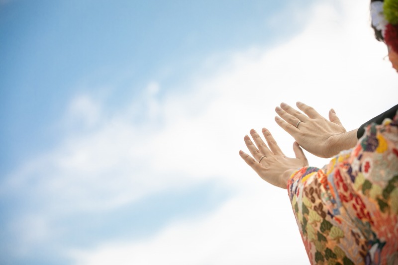 綺麗な空、素敵なお二人
