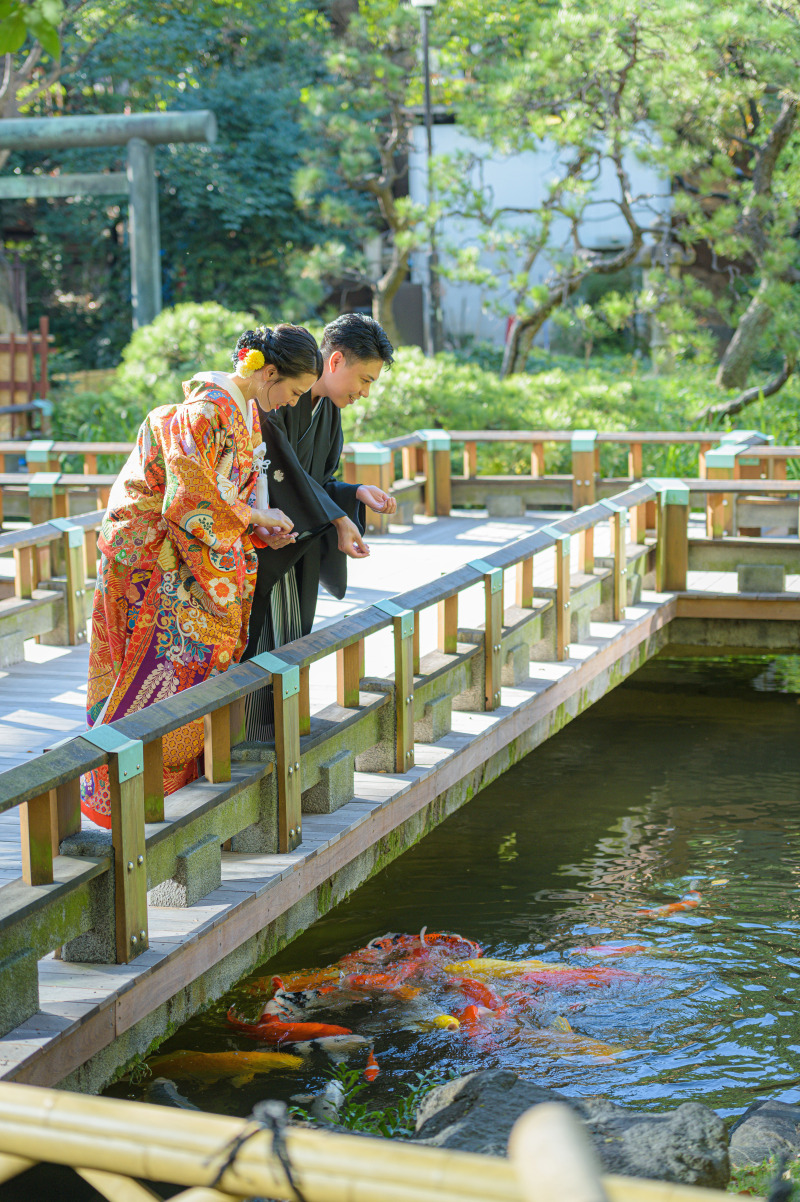 華やかな色打掛に