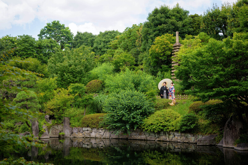新緑和装ロケーションプラン【全データ付/美容アテンド同行/移動費込/400着から選べる