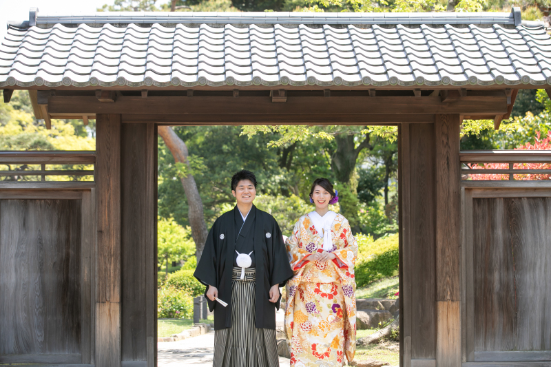 肥後細川庭園ロケーションプラン【全データ付/美容アテンド同行/移動費込/400着から選べる