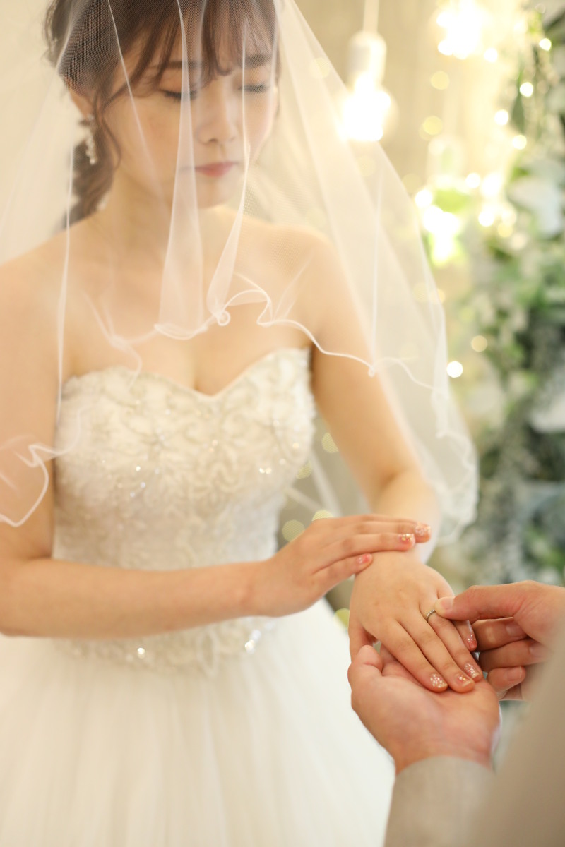 指輪交換のシーン